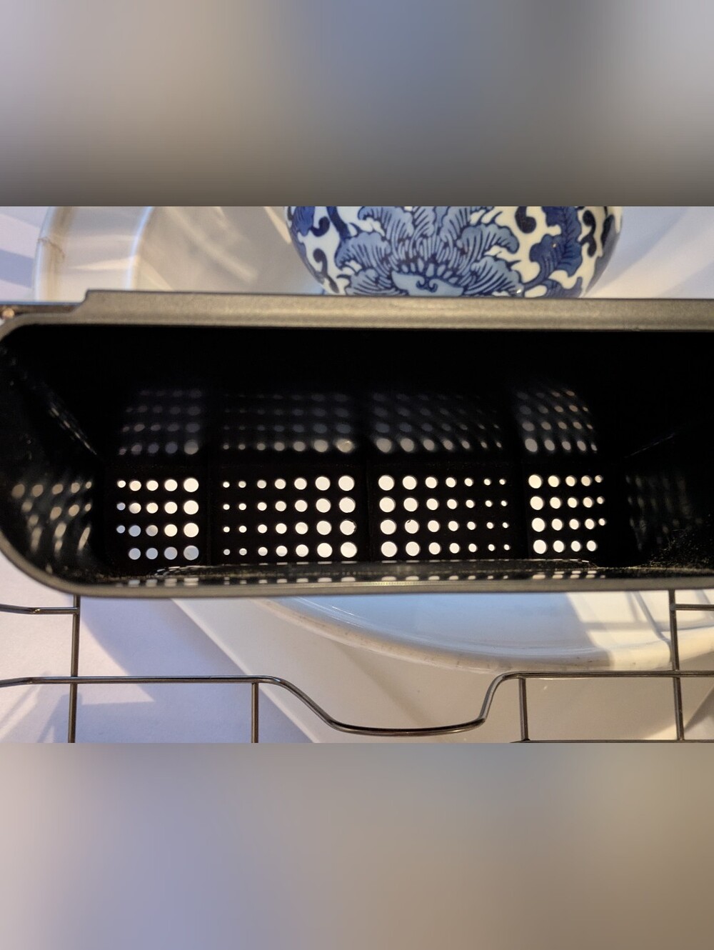 Stainless Steel Dish Drying Rack with Utensil Holder, Square Corners. NWOT. - Picture 10 of 10